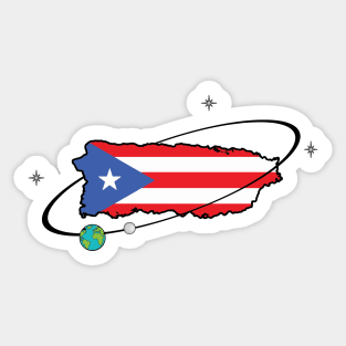 The World Revolves Around Puerto Rico Sticker